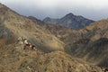 Buddhist Fort in the Mountains of Ladakh Royalty Free Stock Photo