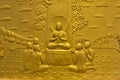 Buddhist golden relief