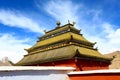 Buddhist gompa, shanti stupa Royalty Free Stock Photo