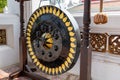 Buddhist gong in Thailand, a large Buddhist drum gong with decoration Royalty Free Stock Photo