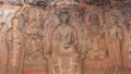 Buddhist grottoes sculpture in Bingling Temple Lanzhou Gansu, China. UNESCO World Heritage Site