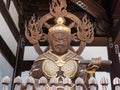Buddhist guardian deity statue inside the gates of Nankobo, temple number 55 of Shikoku