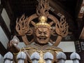 Buddhist guardian deity statue inside the gates of Nankobo, temple number 55 of Shikoku