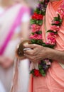 Buddhist hands with bells