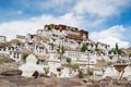 Buddhist heritage, Thiksey monastery  Gompa  temple under blue sky. India, Ladakh, Thiksey Monastery Royalty Free Stock Photo