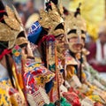 Buddhist lama during puja ceremony Royalty Free Stock Photo
