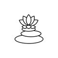 Buddhist Lotus Flower icon. Simple line, outline vector religion icons for ui and ux, website or mobile application