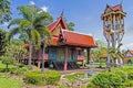 Buddhist monastery at Buppharam temple Royalty Free Stock Photo
