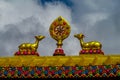 Buddhist monastery gate decoration in Nepal Royalty Free Stock Photo
