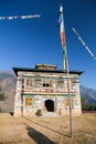 Buddhist monastery or gompa in Kharikhola village