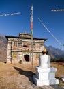 Buddhist monastery or gompa in Kharikhola village