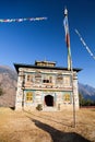 Buddhist monastery or gompa in Kharikhola village