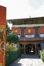 buddhist monastery (jambay lhakhang) in jakar in bhutan Royalty Free Stock Photo