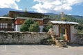 buddhist monastery (jambay lhakhang) in jakar in bhutan Royalty Free Stock Photo