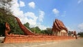 Buddhist monastery on red Suphannahong ship