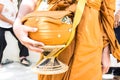 Buddhist monk alms-bowl in thailand