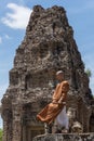 Buddhist monk Angkor Wat, Cambodia Royalty Free Stock Photo