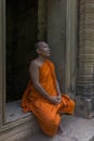 Buddhist monk in Angkor Wat, Cambodia