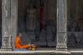 Buddhist monk in Angkor Wat, Cambodia