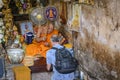 Buddhist monk blessing in Wat Phra Mane, Ayutthaya