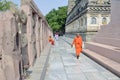 buddhist monk at bodh gaya bihar india
