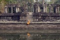 Buddhist Monk at The Buophon in Angkor Thom