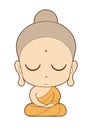 Buddhist Monk cartoon