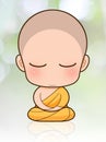 Buddhist Monk cartoon