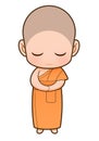 Buddhist Monk cartoon