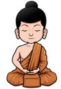 Buddhist Monk cartoon