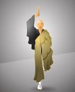 Buddhist monk exercise.