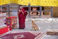 Buddhist monk at the Jakar Dzong, Jakar, Bhutan Royalty Free Stock Photo