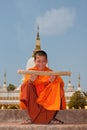 Buddhist monk in Laos Royalty Free Stock Photo