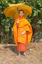 Buddhist monk in Laos Royalty Free Stock Photo