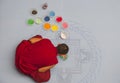 Buddhist monk making sand mandala