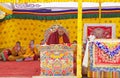 Buddhist monk at the Memorial Chorten, Thimphu, Bhutan. Royalty Free Stock Photo