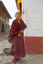 Buddhist monk at the Pemayangtse Monastery, Sikkim, India