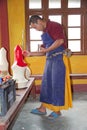 Buddhist monk at the Phodong Monastery, Gangtok, Sikkim, India Royalty Free Stock Photo