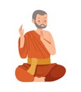 buddhist monk prayer Royalty Free Stock Photo