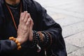 Buddhist Monk Praying Royalty Free Stock Photo