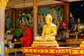 Buddhist monk prays in Big Buddha temple, Koh Samui - Thailand Royalty Free Stock Photo