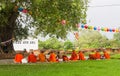 Monk under tree