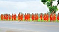 Buddhist monk in Thailand. Royalty Free Stock Photo