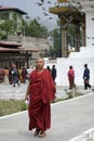 Buddhist monk, Thimphu, Bhutan Royalty Free Stock Photo