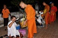 Buddhist Monks alms giving