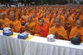Buddhist Monks in Bangkok Royalty Free Stock Photo