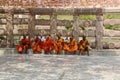 buddhist monks at bodh gaya bihar india