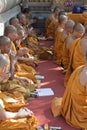 Buddhist Monks at the Mahabodhi Temple