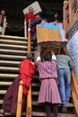 Buddhist Monks Moving Altar, Bhutan