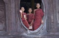 Buddhist Monks in Myanmar (Burma) Royalty Free Stock Photo